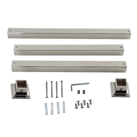 Kingston Brass VPB3322SQ6H Console Sink Legs Wall Support, Polished Nickel VPB3322SQ6H
